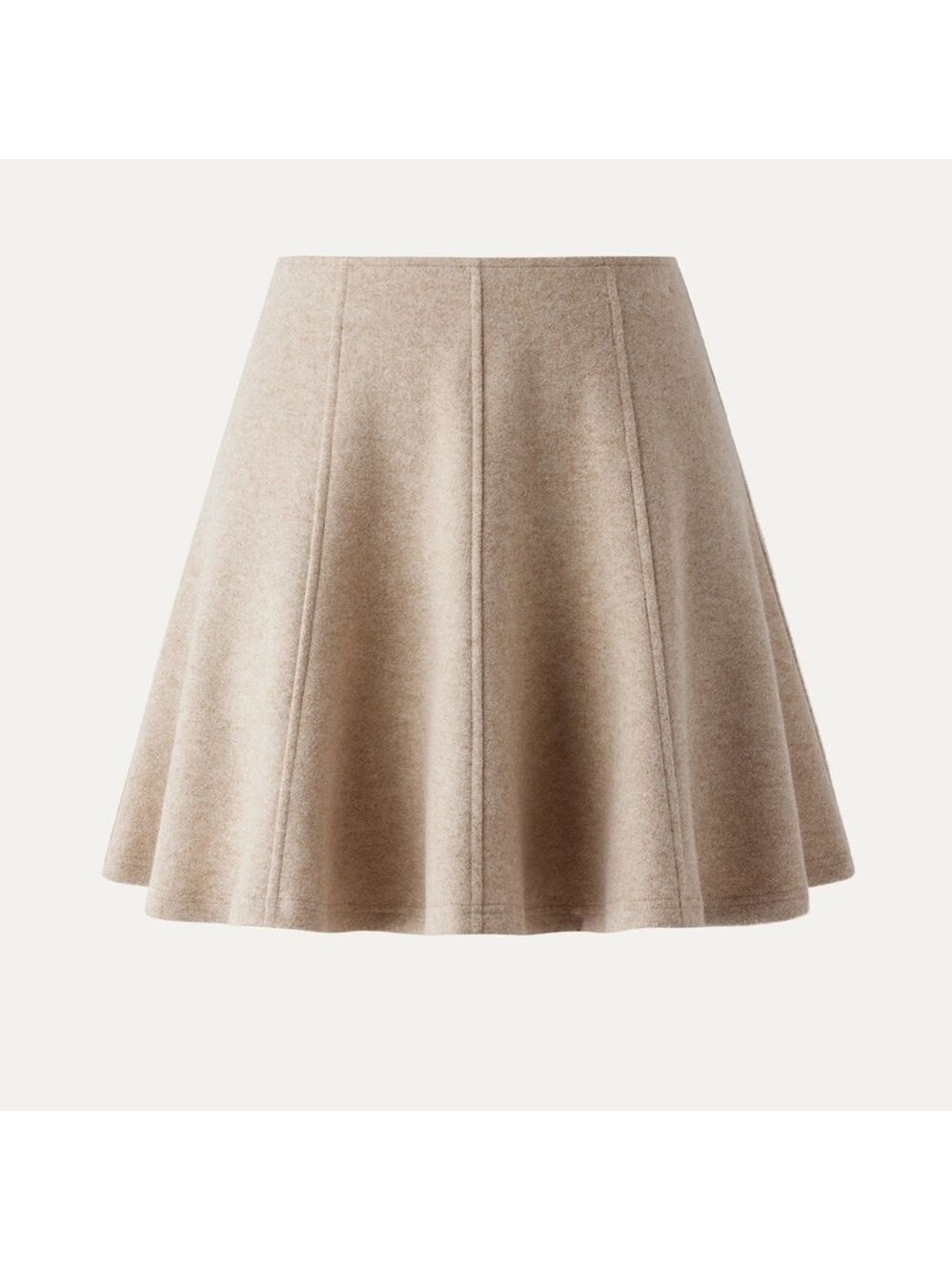 OGL High Waisted Flare Hem Mini Skirt Heather Oatmeal size XL